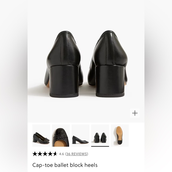 J.Crew Cap-Toe Ballet Block Heels, size 10 - Picture 2 of 2